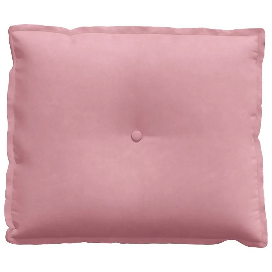 Coussin de Dos Rose 60 x 50 cm Tissu en velours côtelé - 5