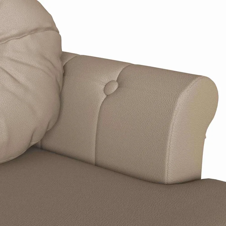 Banc Chesterfield Cappuccino 120,5 x 65 x 75 cm Simili cuir - 7