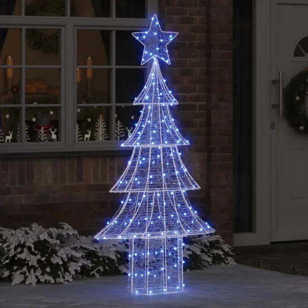 Sapin de Noël avec 240 LED Bleu 180 cm Acrylique