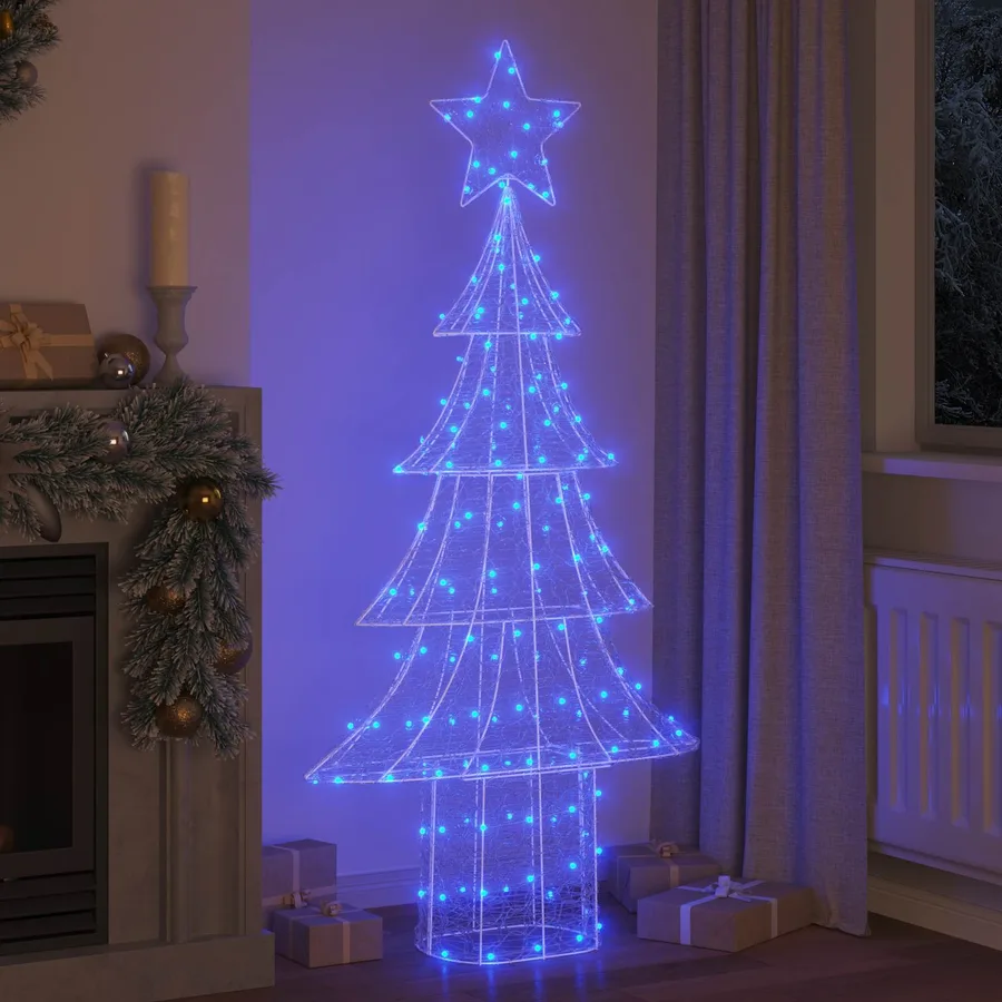 Sapin de Noël avec 240 LED Bleu 180 cm Acrylique - 3