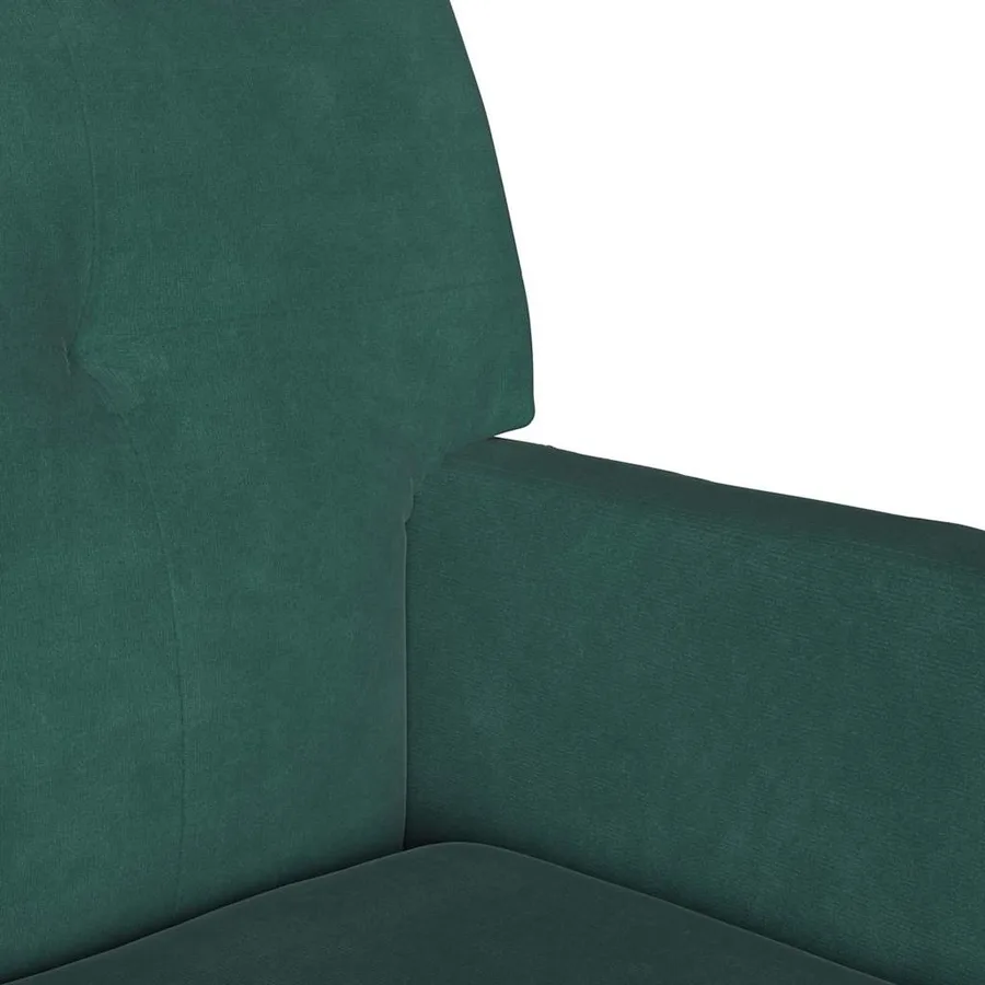 Banc Chesterfield Vert foncé 112 x 65,5 x 75 cm Velours - 7