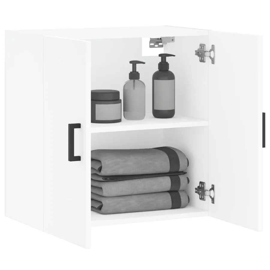 Armoire murale blanc 60x31x60 cm bois d'ingénierie - 4