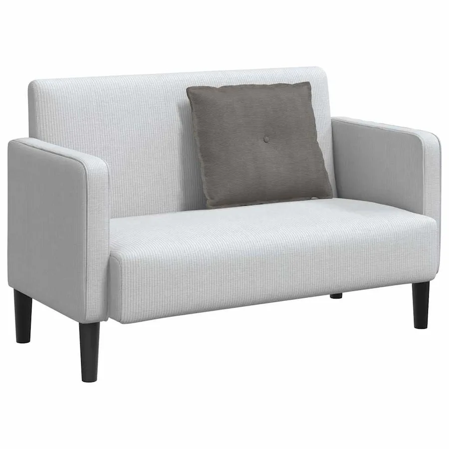 Coussin de Dos Gris clair 60 x 50 cm Tissu en velours côtelé - 3
