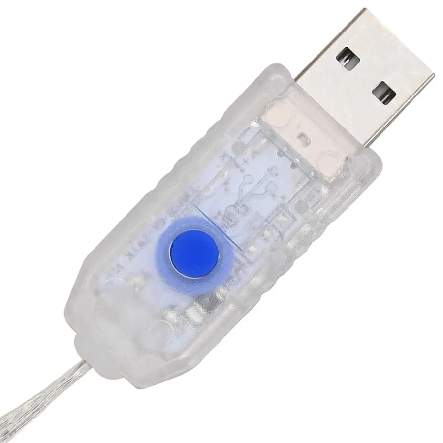 Couronne avec 60 LED Blanc chaud 75 x 75 x 8 cm Rotin - 7