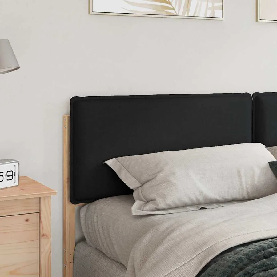 Tête de lit capitonnée Naturel et Noir 180 cm Pin massif - 3