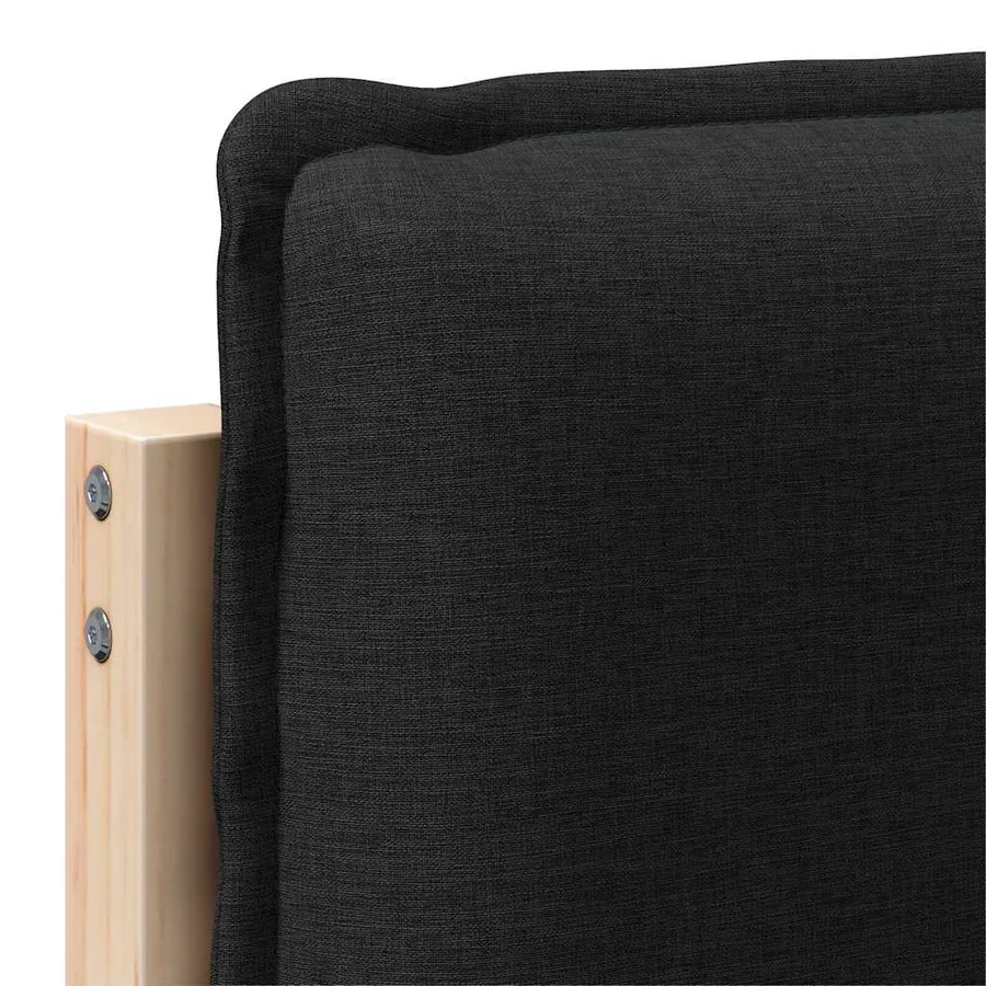 Tête de lit capitonnée Naturel et Noir 180 cm Pin massif - 9