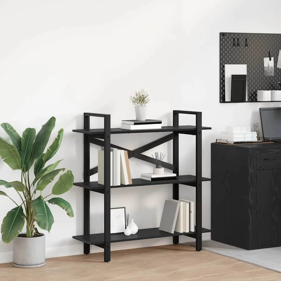 Étagère Chêne noir 100 x 33,5 x 102 cm Bois d'ingénierie