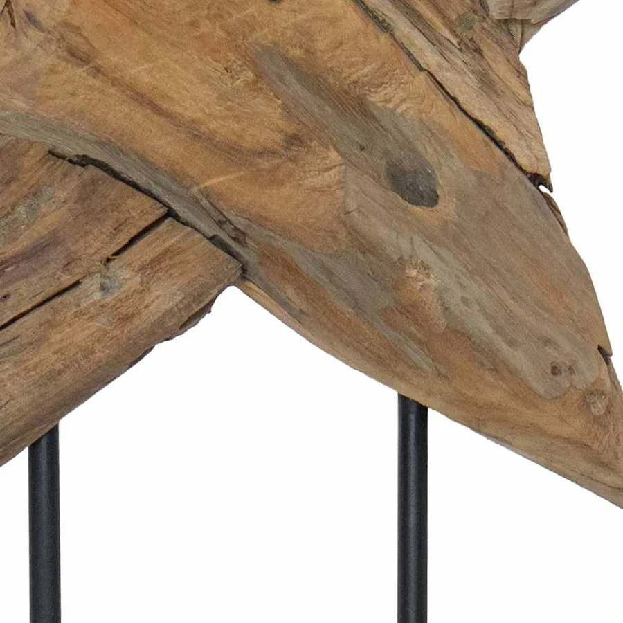 Étoile de Noël Marron 43,5 x 13,5 x 59 cm Bois de teck massif - 9