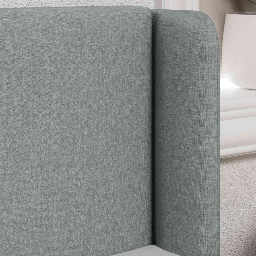 Oreille de tête de lit Gris 40,5 x 40,5 x 4 cm tissu - 4