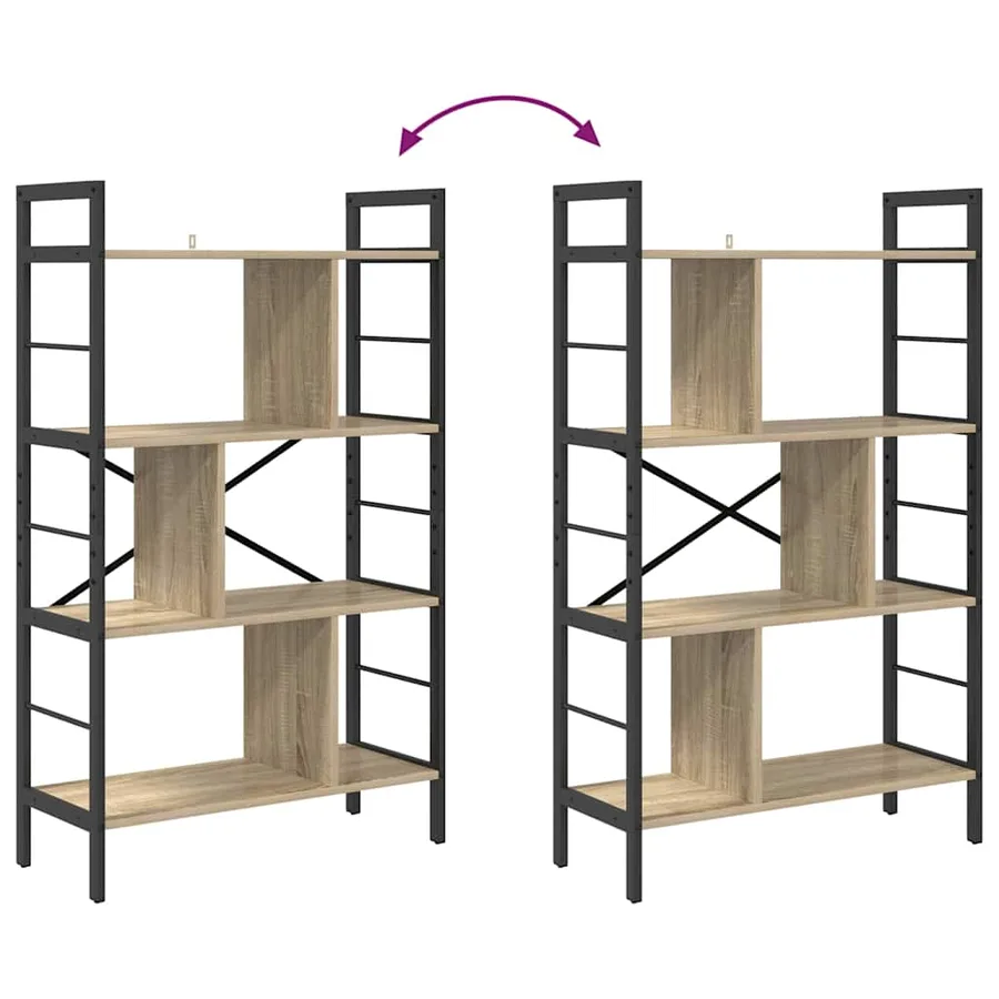 Étagère Chêne Sonoma 75 x 30 x 123,5 cm Bois d'ingénierie - 8