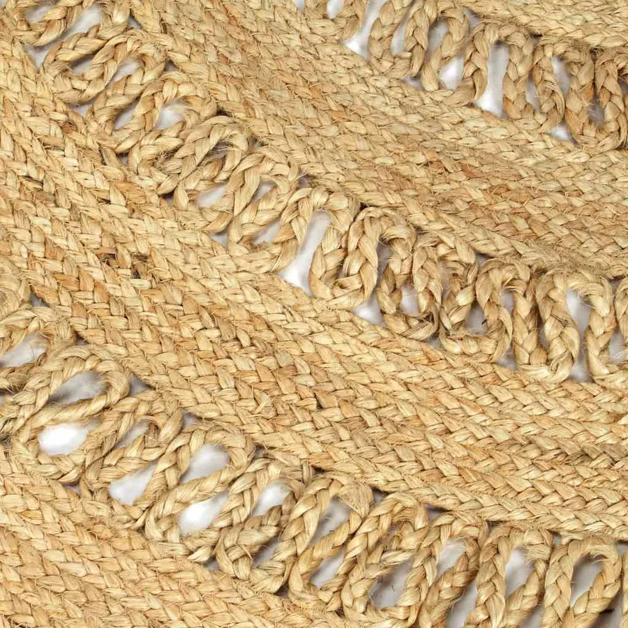 Tapis fait à la main Jute tressée 210 cm - 5