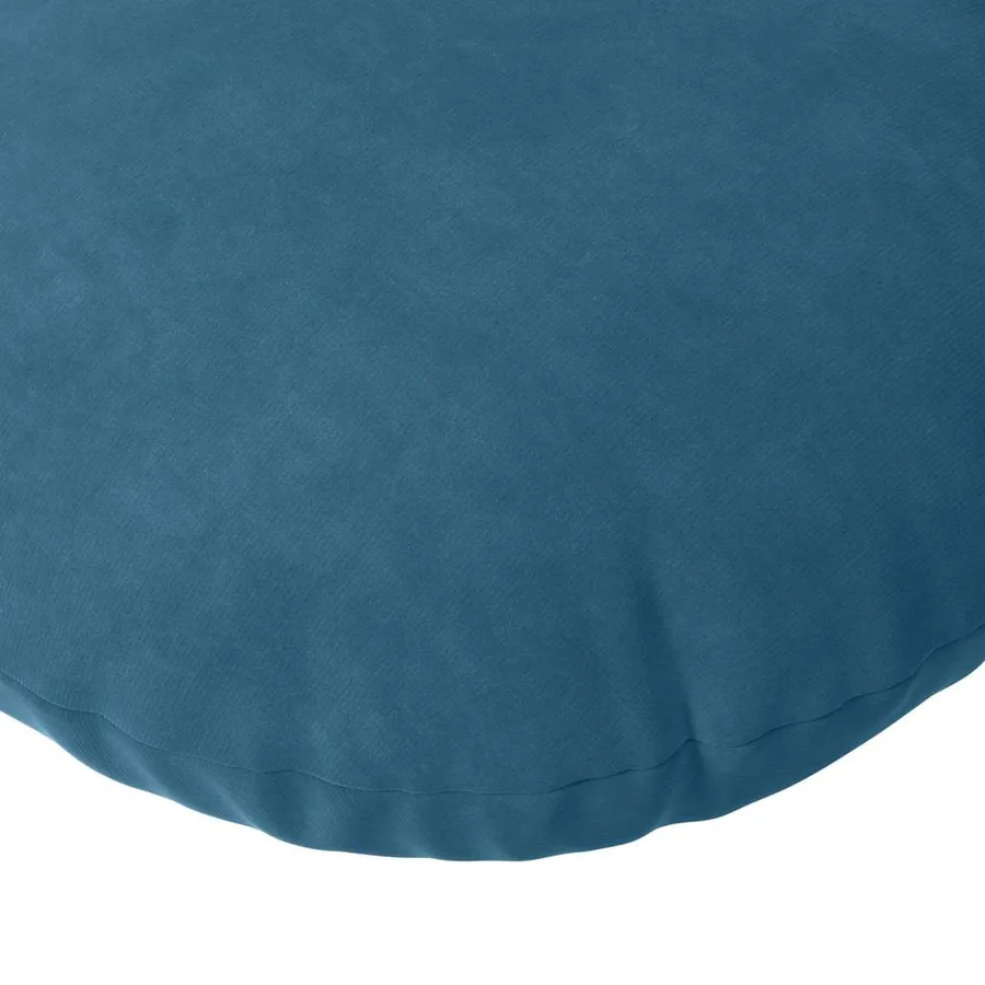 Coussins de siège 2 pcs Bleu Ø 40 x 13 cm Velours - 7
