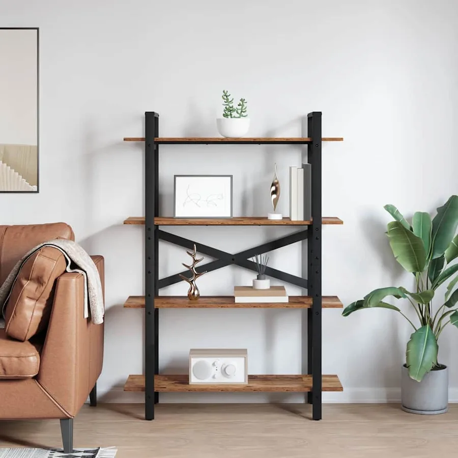 Étagère Bois Ancien 100 x 33,5 x 140 cm Bois d'ingénierie - 4