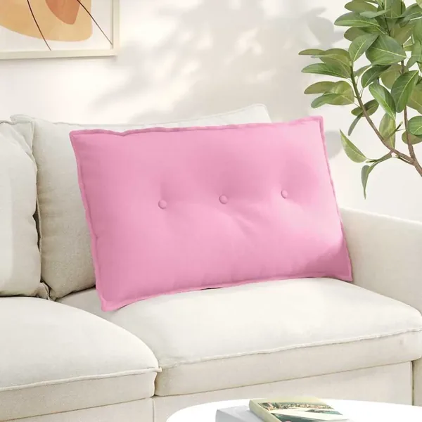 Coussin de Dos Rose 80 x 19 x 50 cm tissu