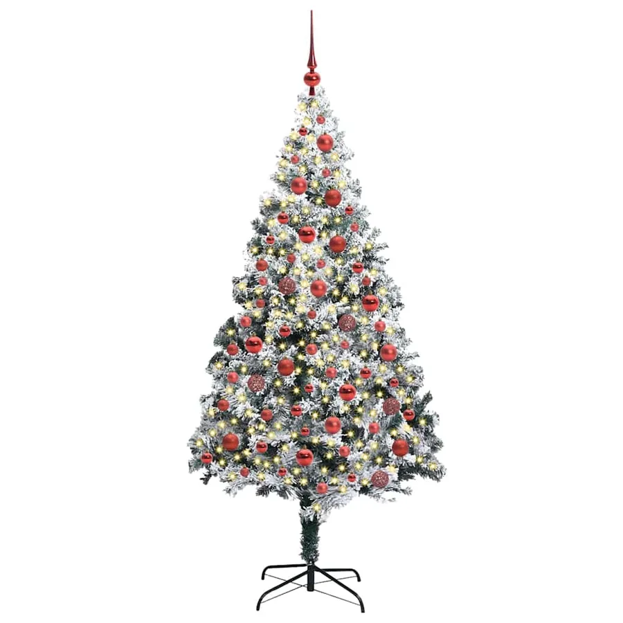 Sapin de Noël artificiel Blanc 180 cm PVC, Acier et Plastique - 3
