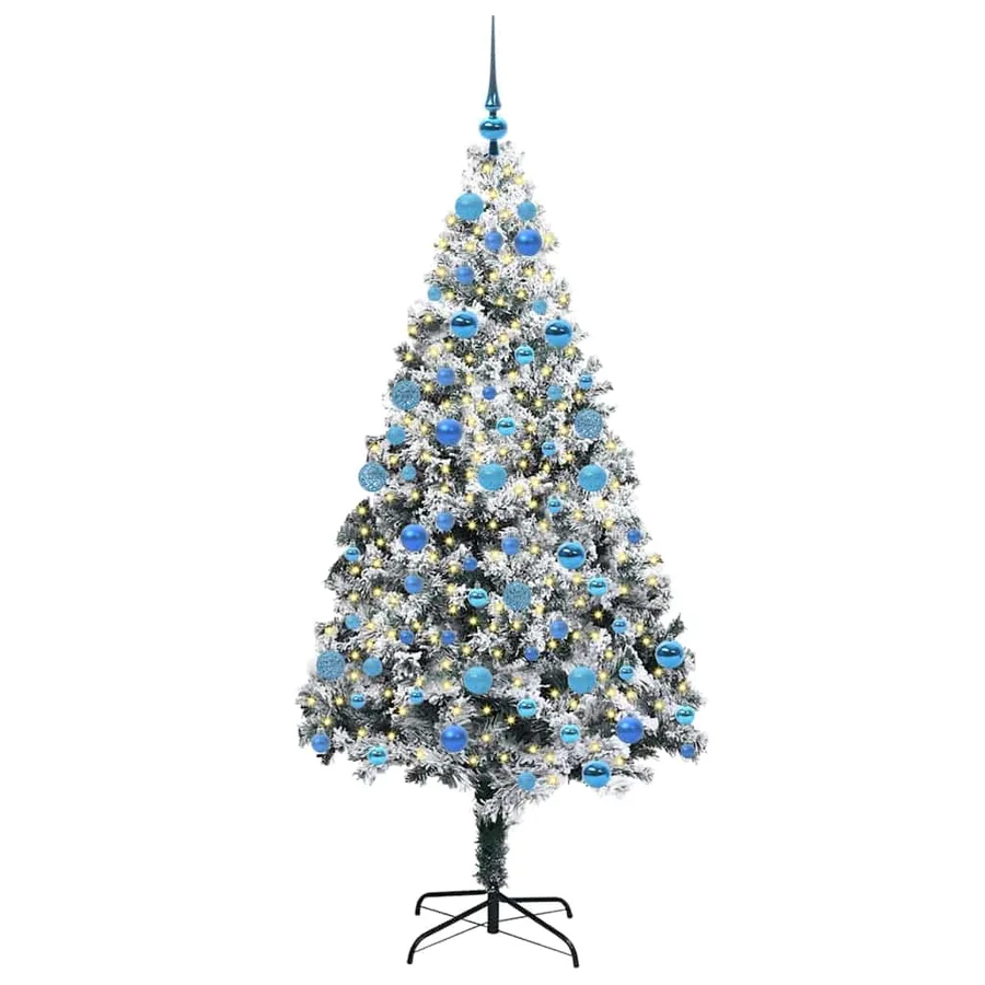 Sapin de Noël artificiel Blanc 180 cm PVC, Acier et Plastique - 3