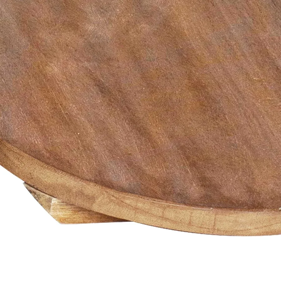Tabouret à Plantes 3 pc Naturel 29 x 29 x 3,5 cm Bois d'Acajou - 8