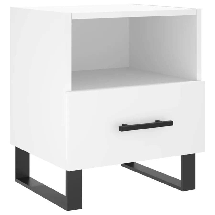 Tables de chevet 2 pcs blanc 40x35x47,5 cm bois d’ingénierie - 6