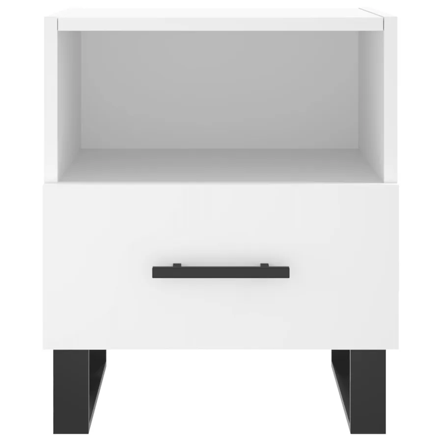 Tables de chevet 2 pcs blanc 40x35x47,5 cm bois d’ingénierie - 7