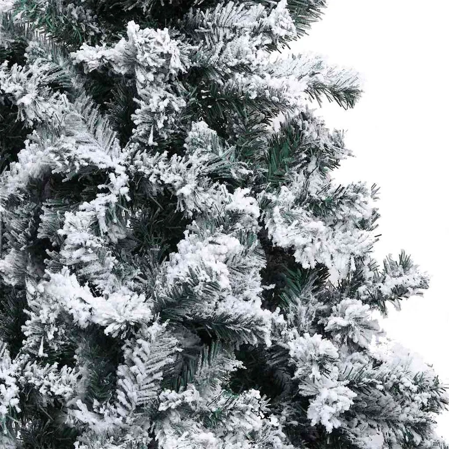 Sapin de Noël artificiel Blanc 210 cm PVC, Acier et Plastique - 10