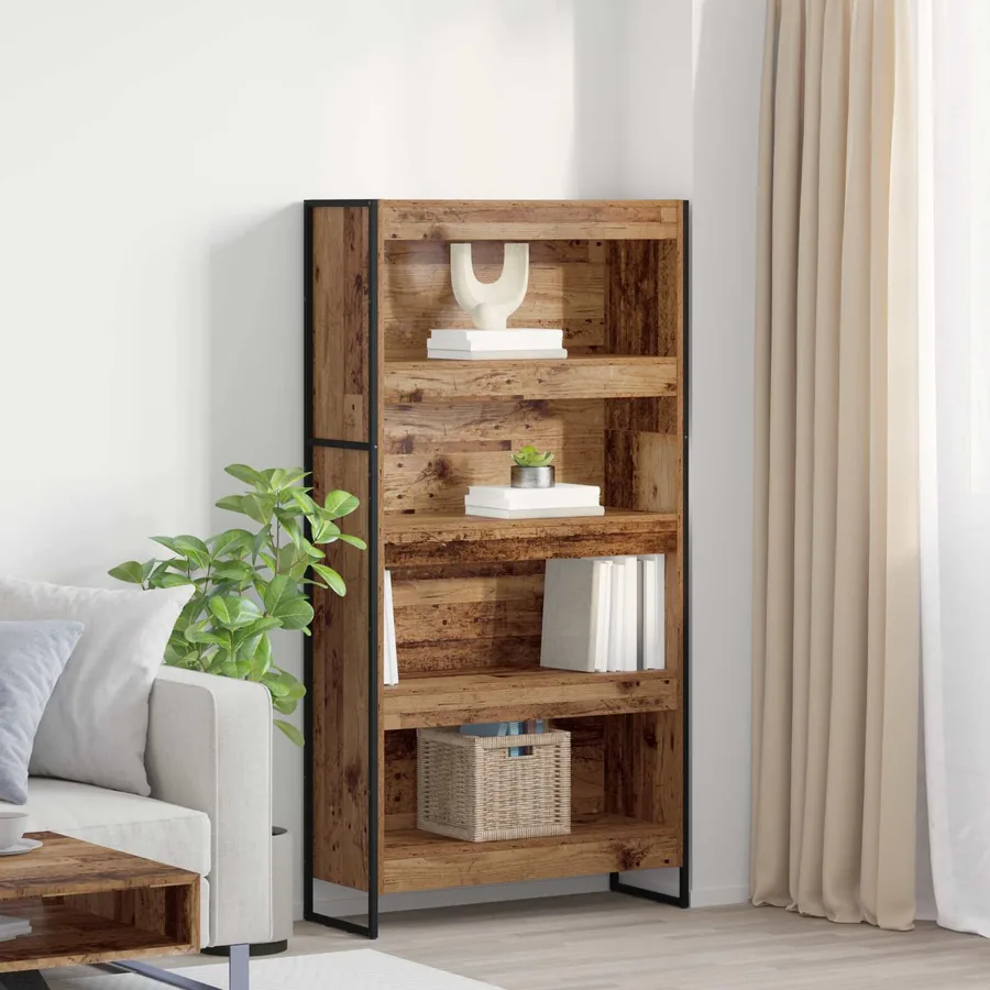 Bibliothèque 80 x 30 x 155 cm Bois d'ingénierie Bois Ancien