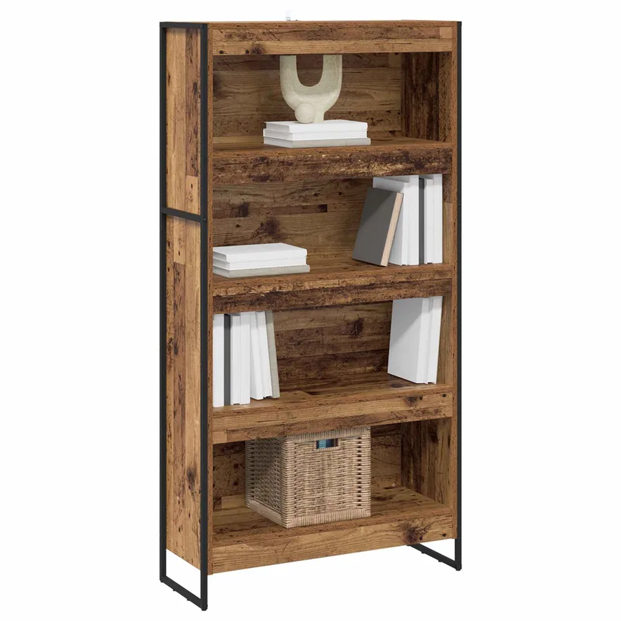 Bibliothèque 80 x 30 x 155 cm Bois d'ingénierie Bois Ancien - 3