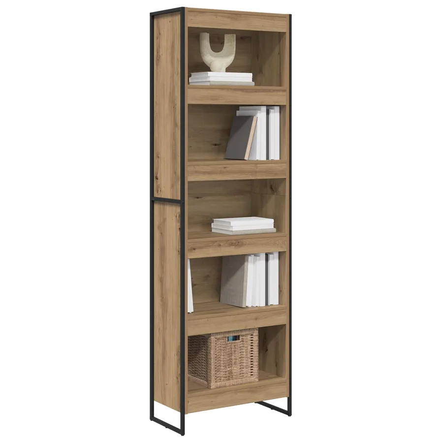 Bibliothèque 60 x 30 x 189,5 cm Bois d'ingénierie Chêne artisan - 3
