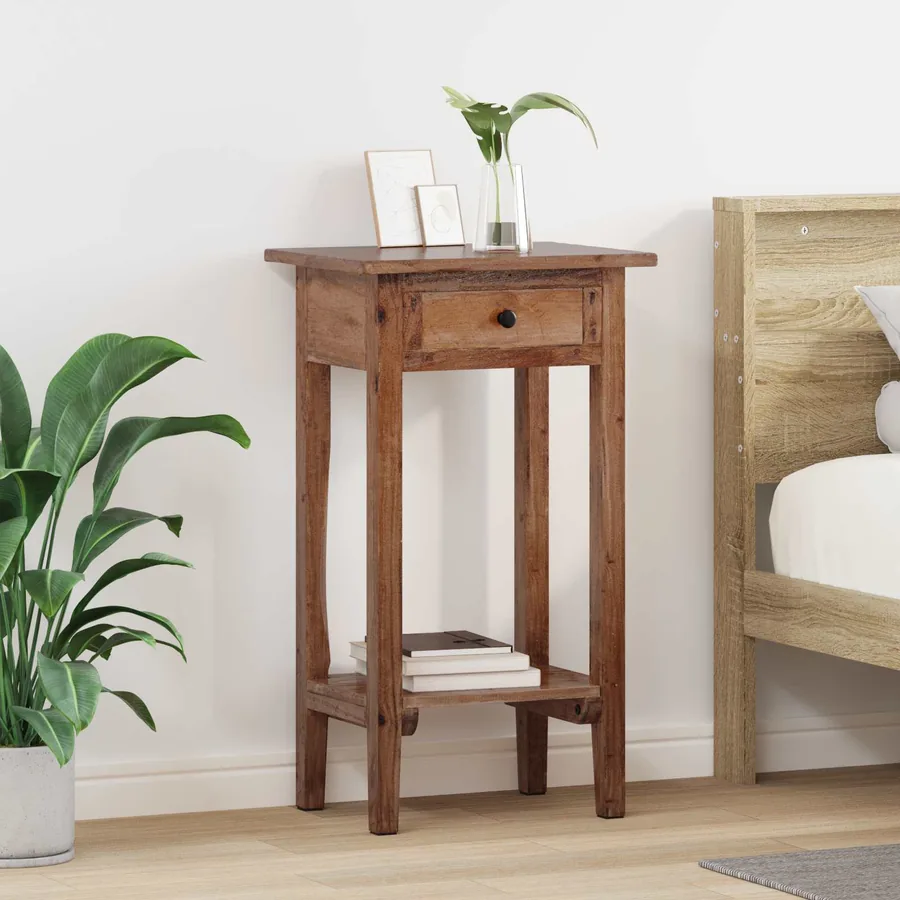 Support de Plante Marron 34 x 25 x 52 cm Bois d'Acajou
