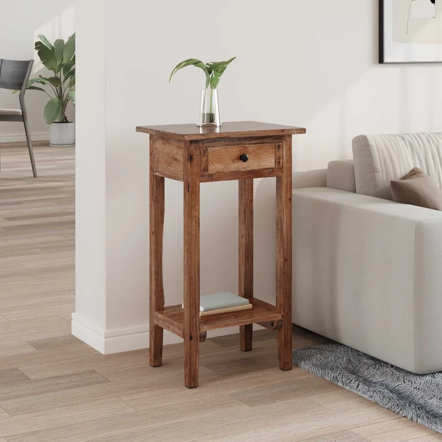 Support de Plante Marron 34 x 25 x 52 cm Bois d'Acajou - 3