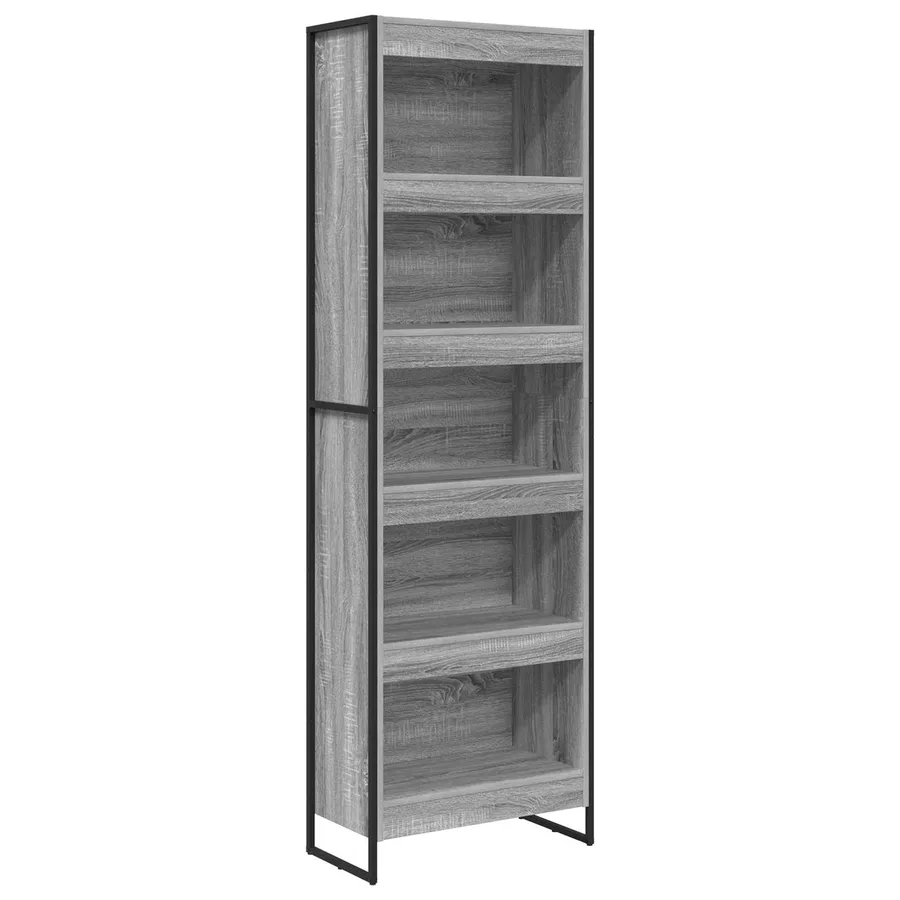 Bibliothèque 60 x 30 x 189,5 cm Bois d'ingénierie Gris Sonoma - 2