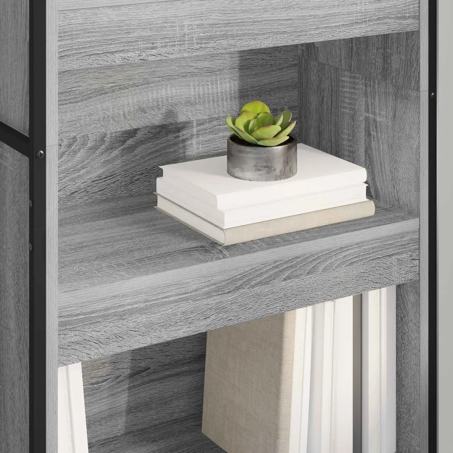 Bibliothèque 60 x 30 x 189,5 cm Bois d'ingénierie Gris Sonoma - 4