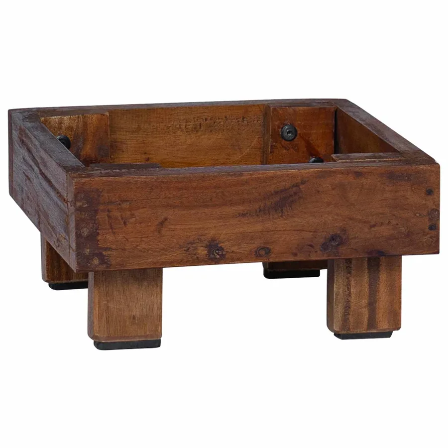 Support de Plante 3 pcs Marron Bois d'Acajou - 4