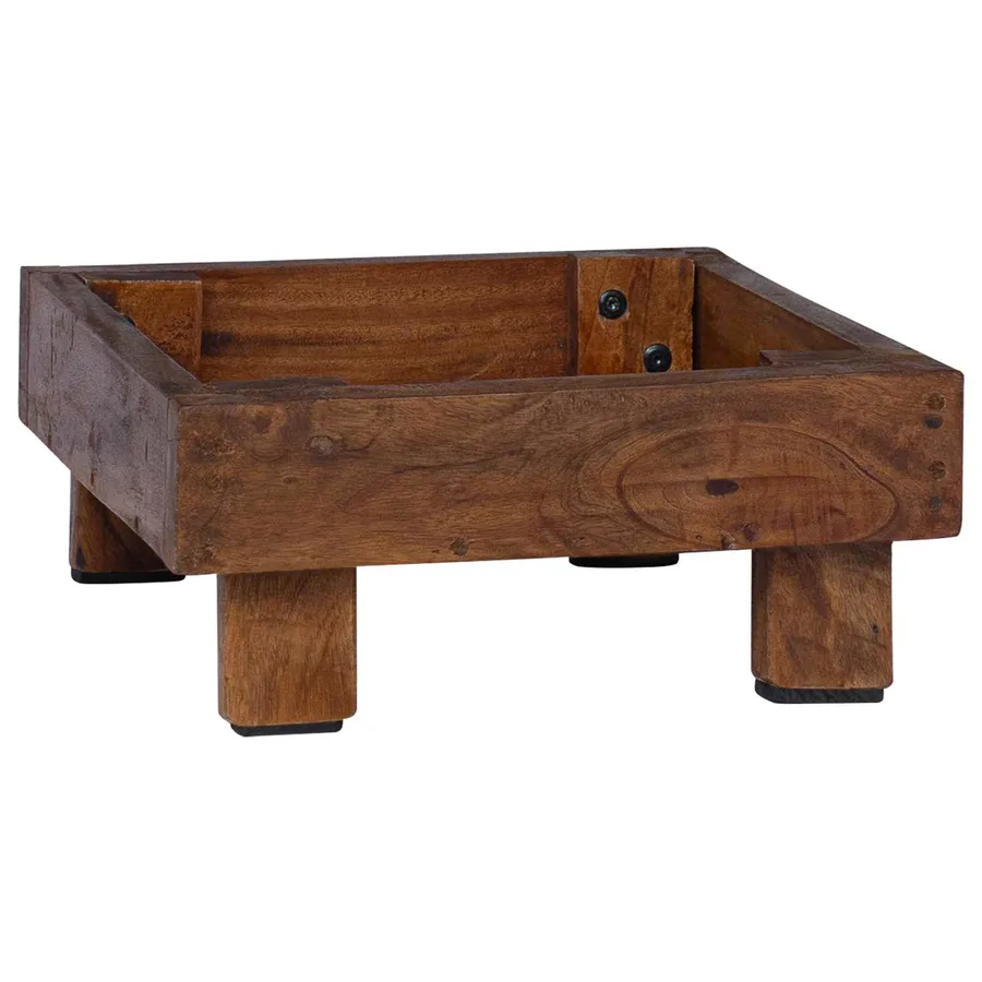 Support de Plante 3 pcs Marron Bois d'Acajou - 5