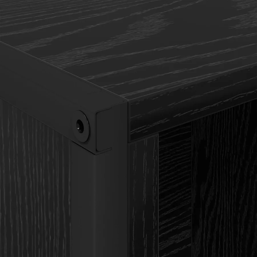 Bibliothèque 99,5 x 30 x 108 cm Bois d'ingénierie Chêne noir - 9
