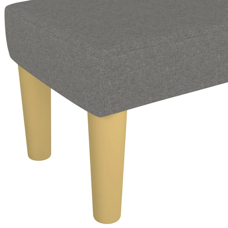 Banc Gris foncé 100x30x30 cm Tissu - 5