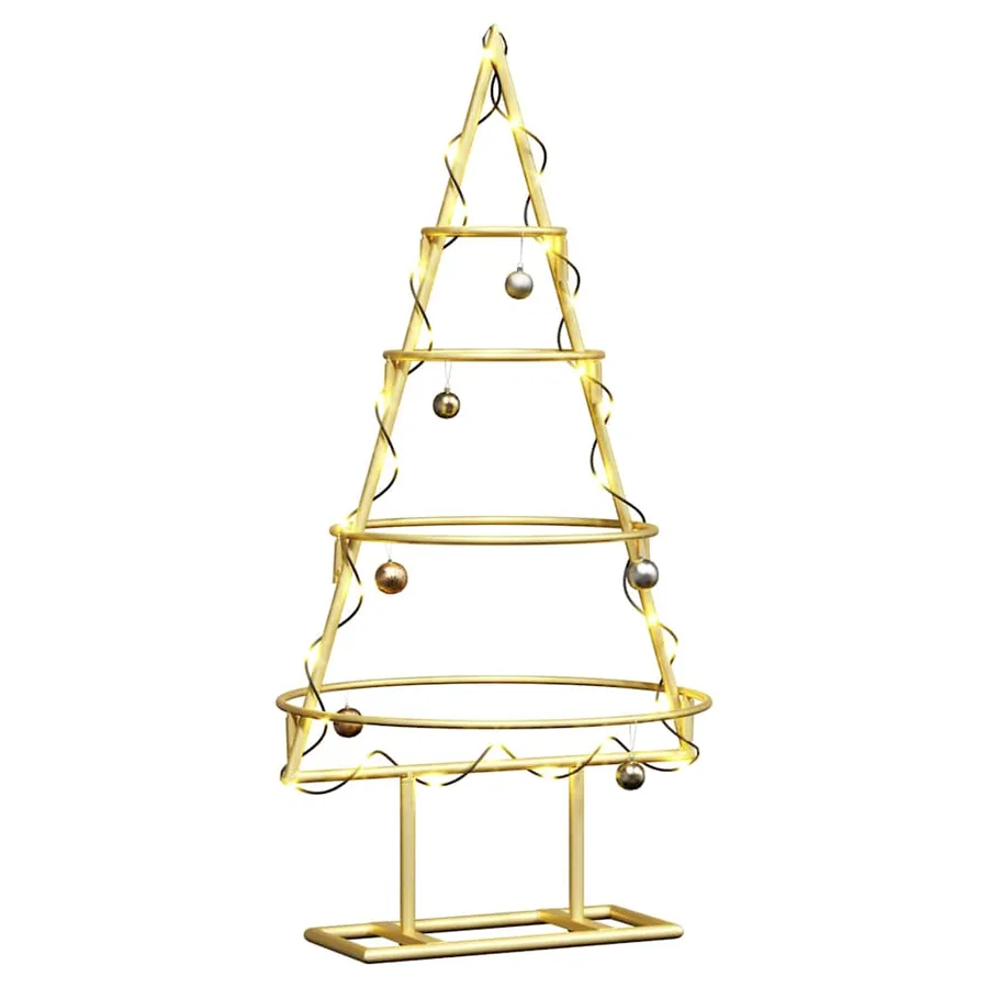 Arbre de Noël en métal Doré 60 cm Acier peint par poudre - 3