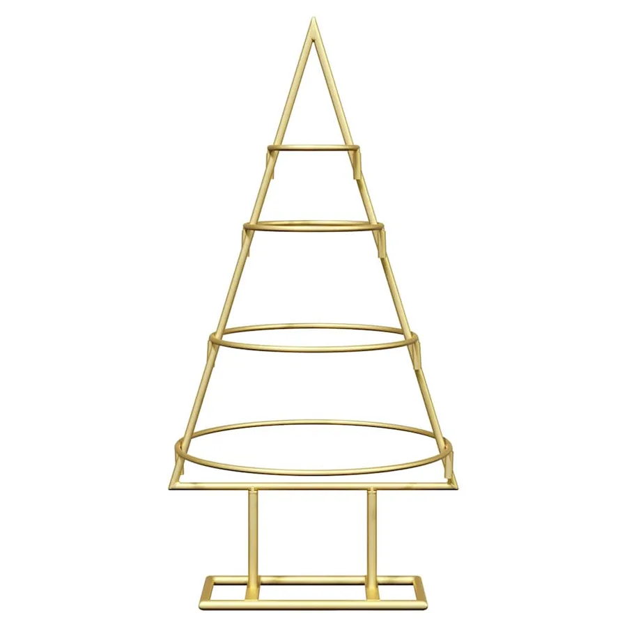 Arbre de Noël en métal Doré 60 cm Acier peint par poudre - 5