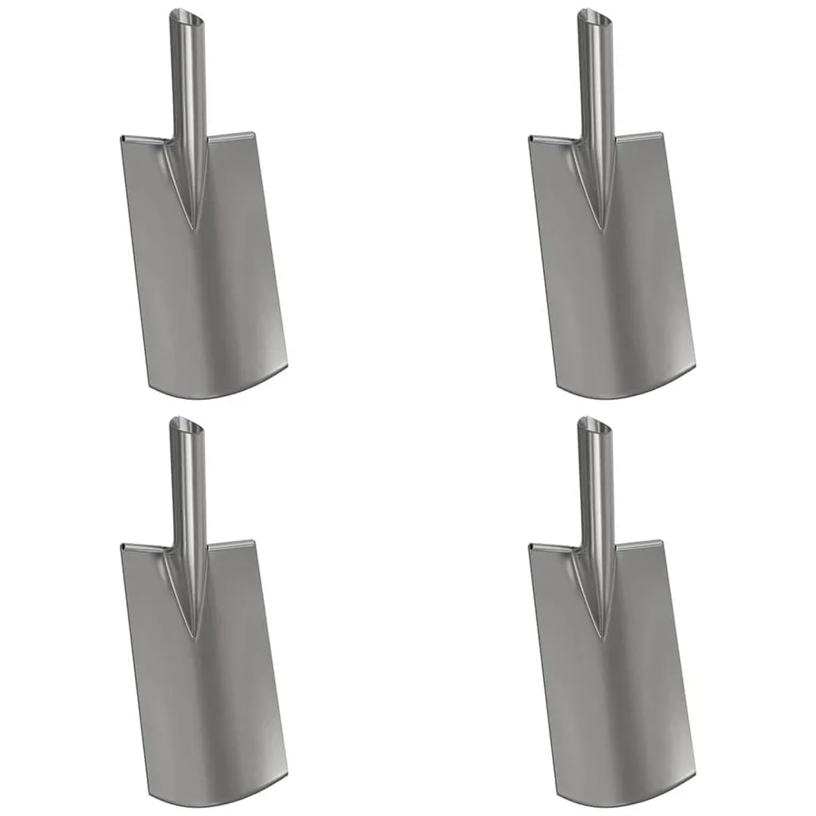 Tête de pelle 4 pcs Argent 43 x 17 cm Acier enduit de poudre - 2