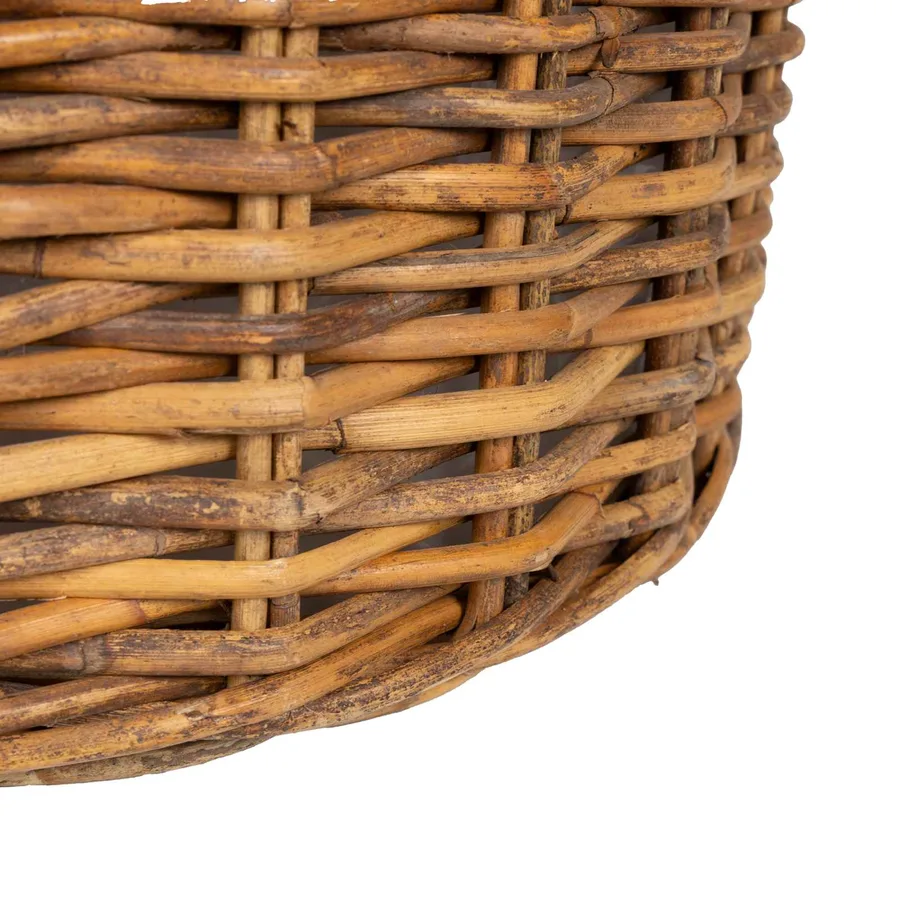 Panier à Plantes avec stockage 2 pc Brun Naturel Rattan Kubu - 8