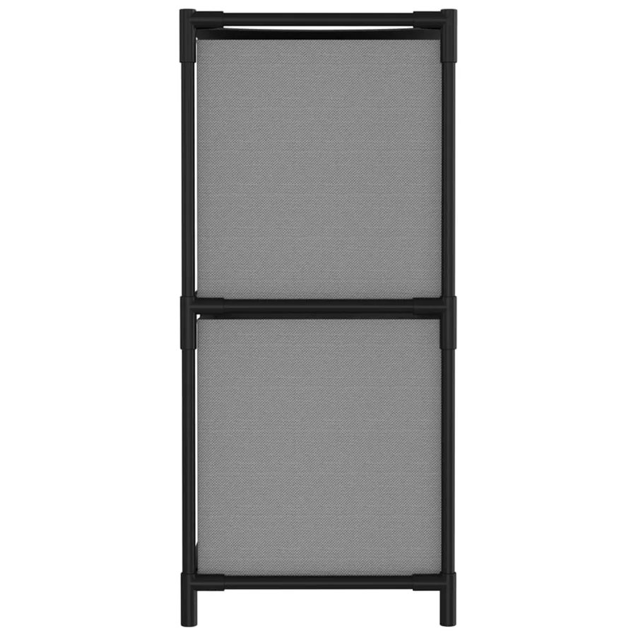 Armoire de rangement 4 paniers en tissu Gris 63x30x71 cm Acier - 4