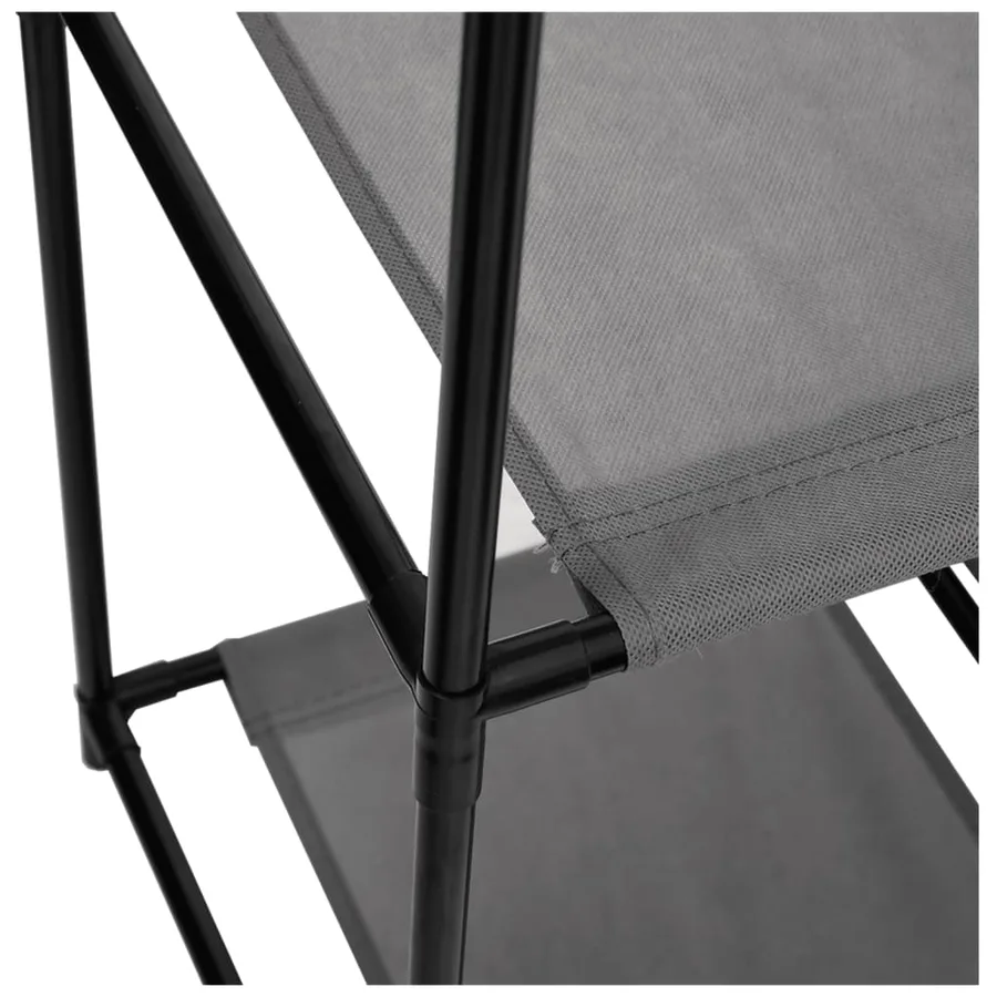 Armoire de rangement 4 paniers en tissu Gris 63x30x71 cm Acier - 6