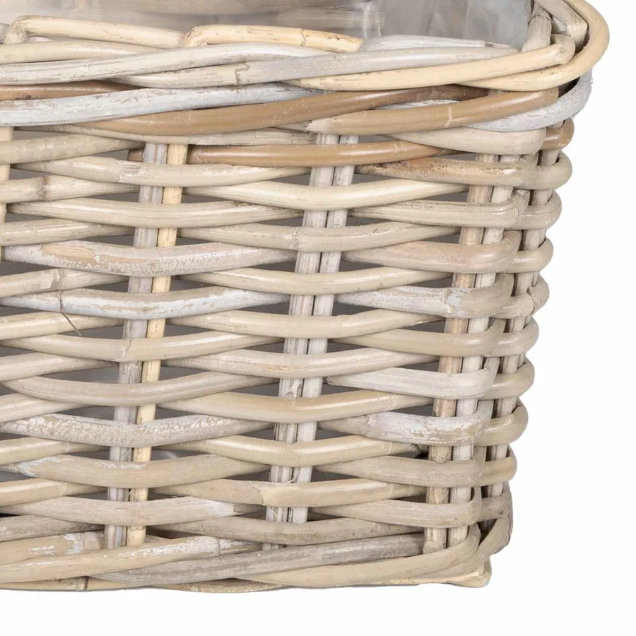 Panier de plantation 3 pc Gris naturel Rattan Kubu - 8