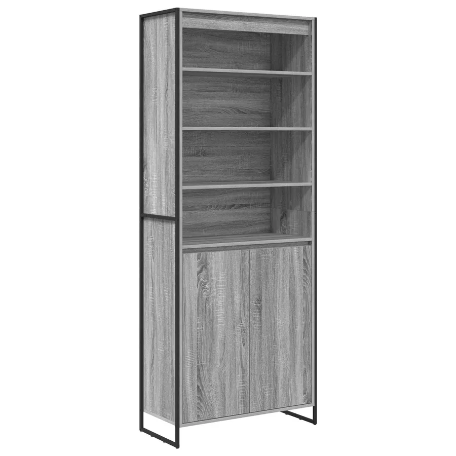 Armoires Hautes Gris Sonoma 79 x 36 x 200 cm Bois d'ingénierie - 2