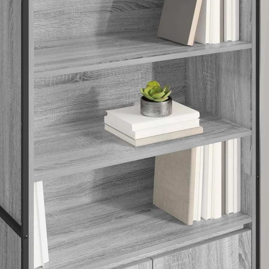 Armoires Hautes Gris Sonoma 79 x 36 x 200 cm Bois d'ingénierie - 4