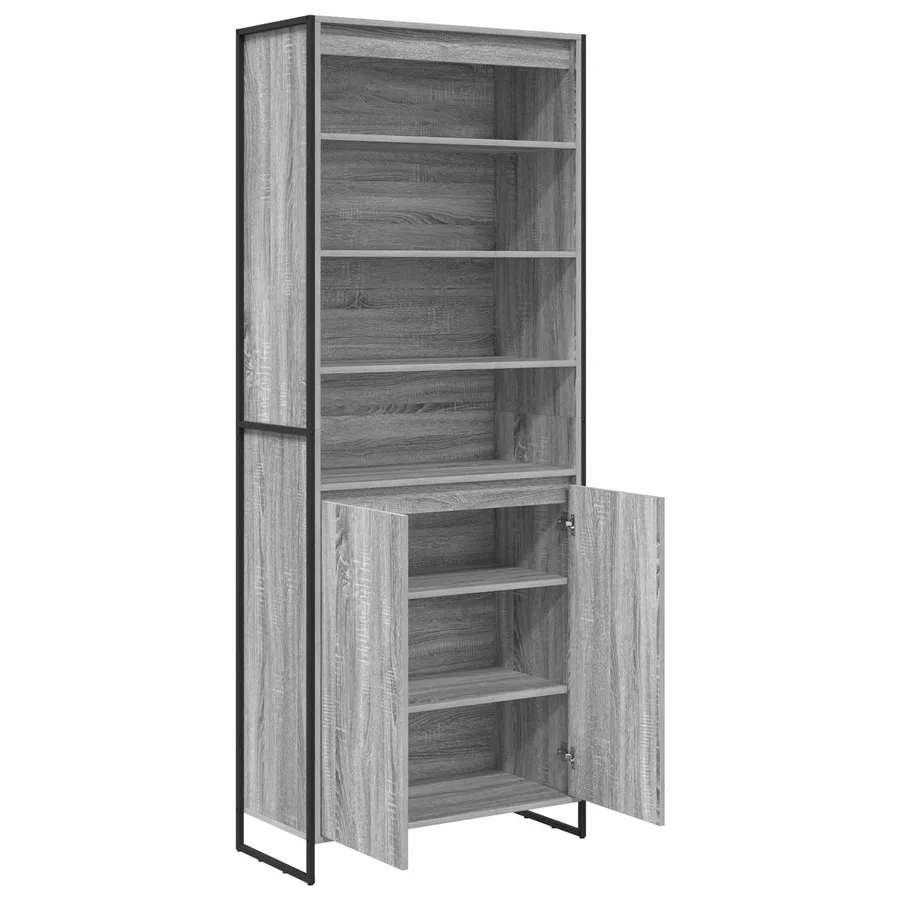 Armoires Hautes Gris Sonoma 79 x 36 x 200 cm Bois d'ingénierie - 5