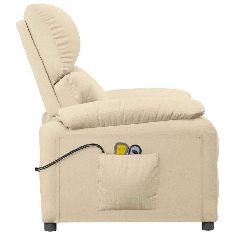 Fauteuil électrique de massage Crème Tissu - 5