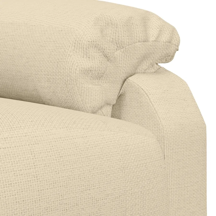 Fauteuil électrique de massage Crème Tissu - 9