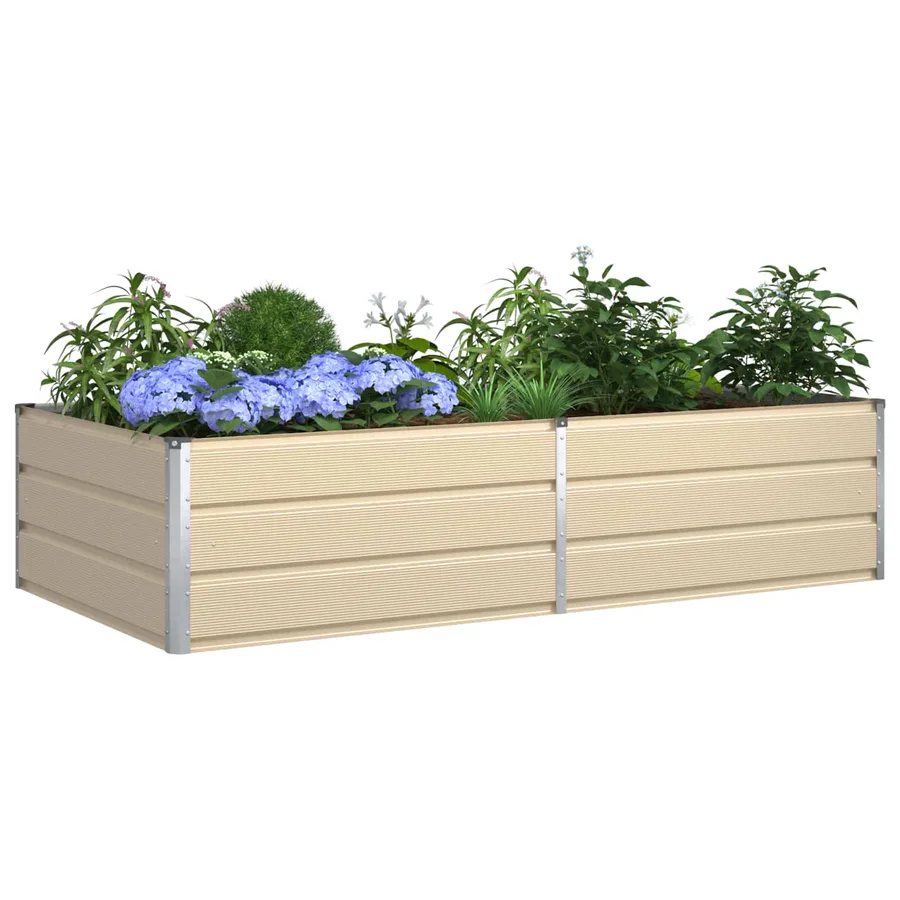 Jardinière Ivoire 195 x 100 x 45 cm Acier galvanisé - 3