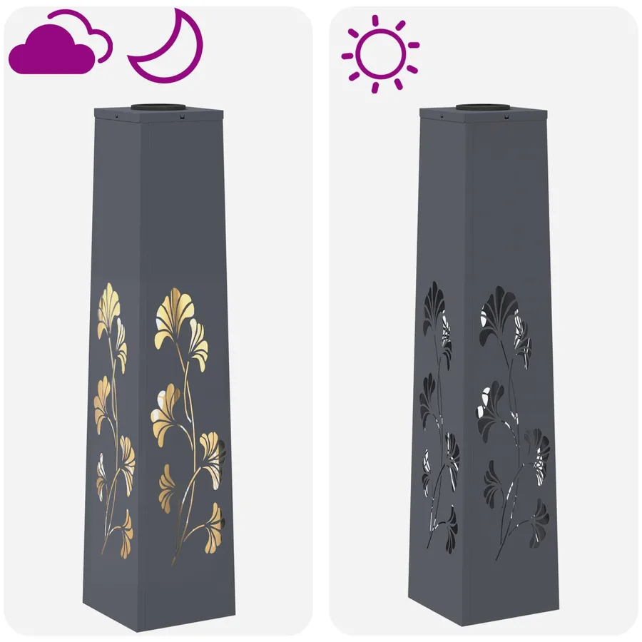 Lumière de chemin LED solaire 2 pcs Blanc chaud 18 x 18 x 80 cm - 13