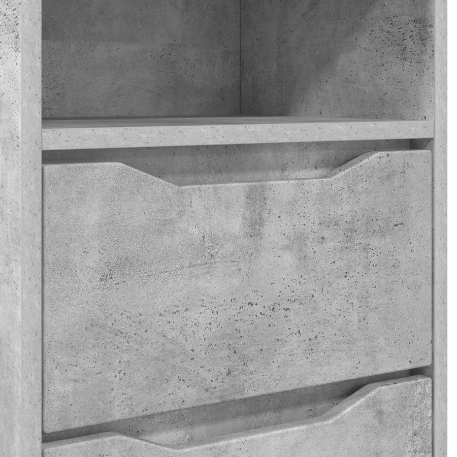 Tables de chevet avec tiroir 2 pcs Gris béton 40 x 30 x 467 cm - 10